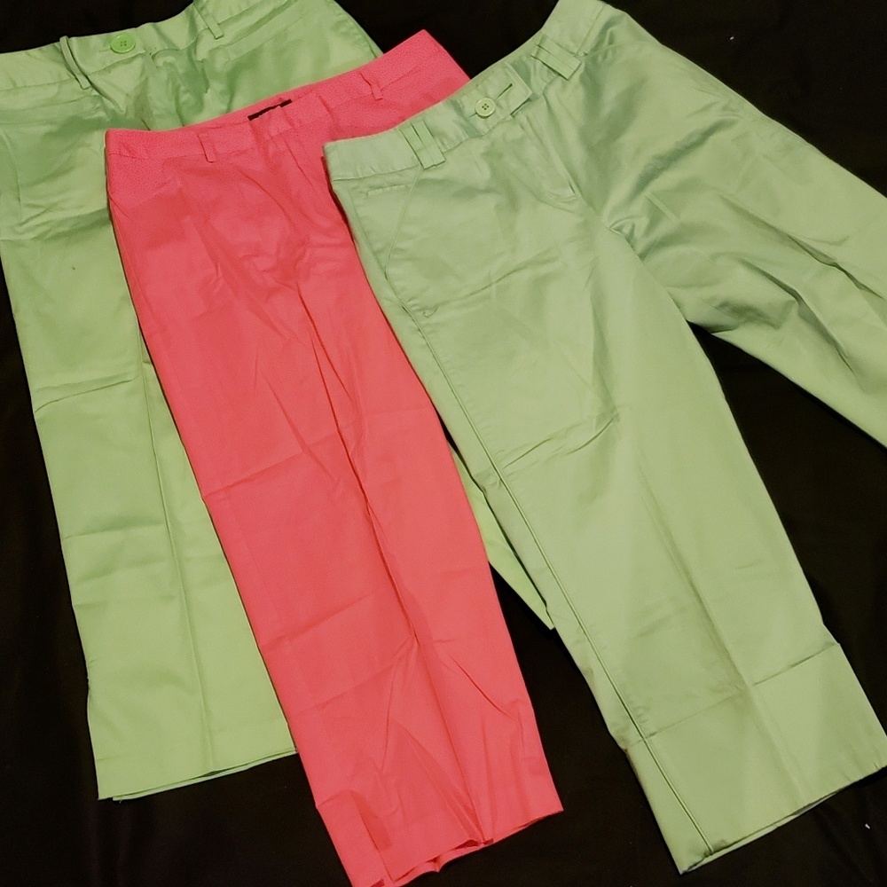 Trio of capri pants